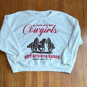 Grayson Threads White Sweatshirt with Red Print